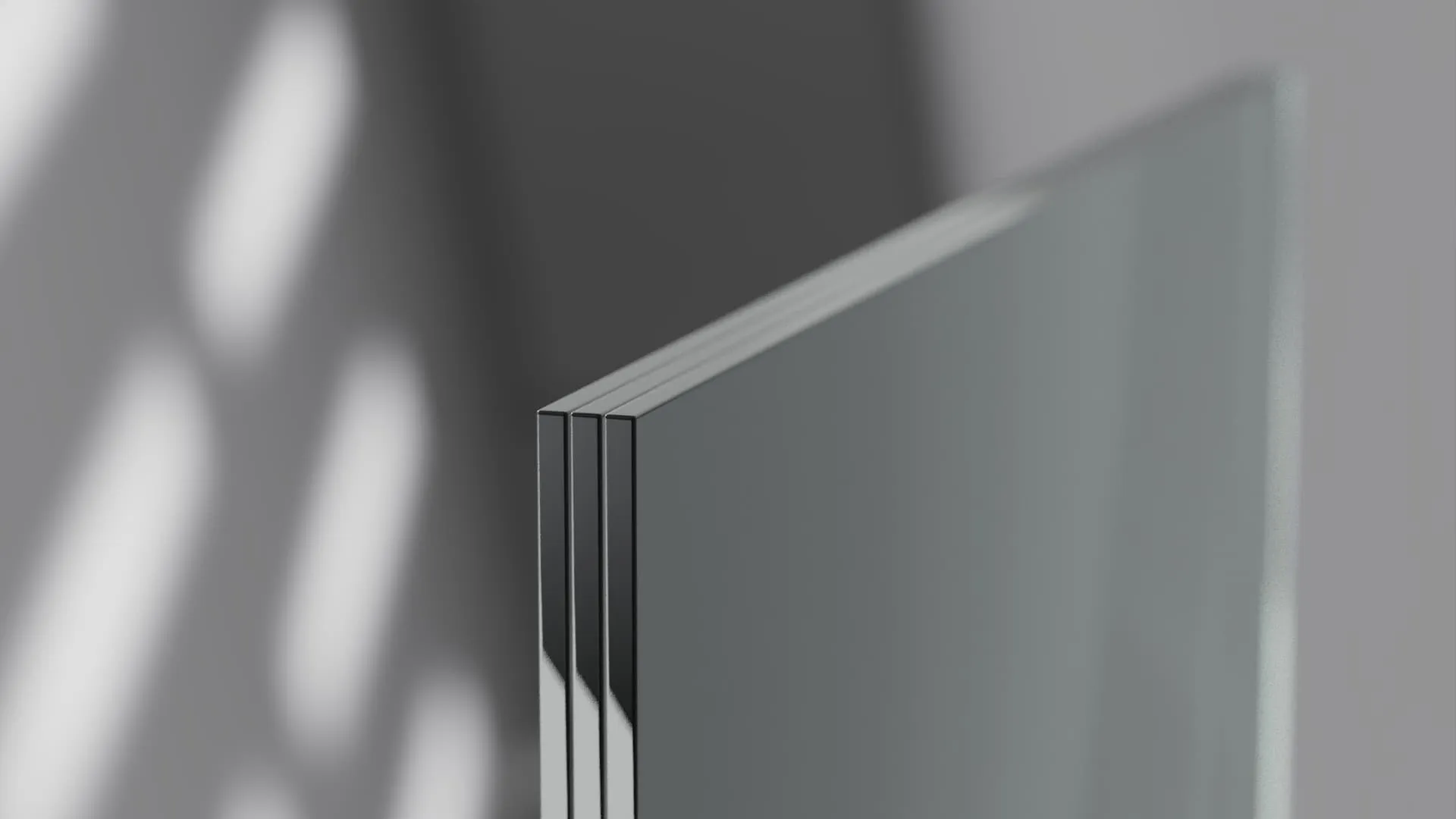 Parois composée de 3 verres feuilleté trempé SECURIT